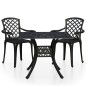 vidaXL Mesa y sillas de bistró 3 piezas aluminio fundido negro vidaXL Mesa y sillas de bistró 3 piezas aluminio fundido negro