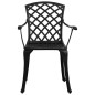 vidaXL Mesa y sillas de bistró 3 piezas aluminio fundido negro vidaXL Mesa y sillas de bistró 3 piezas aluminio fundido negro