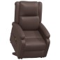 vidaXL Sillón de masaje elevable cuero sintético marrón vidaXL Sillón de masaje elevable cuero sintético marrón