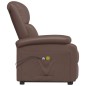 vidaXL Sillón de masaje elevable cuero sintético marrón vidaXL Sillón de masaje elevable cuero sintético marrón