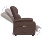 vidaXL Sillón de masaje elevable cuero sintético marrón vidaXL Sillón de masaje elevable cuero sintético marrón