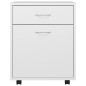 vidaXL Armario rodante de madera contrachapada blanco 45x38x54 cm vidaXL Armario rodante de madera contrachapada blanco 45x38x54 cm
