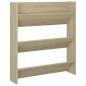 vidaXL Zapatero de pared madera contrachapada roble Sonoma 80x18x90 cm vidaXL Zapatero de pared madera contrachapada roble Sonoma 80x18x90 cm