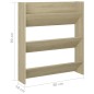 vidaXL Zapatero de pared madera contrachapada roble Sonoma 80x18x90 cm vidaXL Zapatero de pared madera contrachapada roble Sonoma 80x18x90 cm