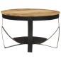 vidaXL Mesa de centro hierro y madera maciza de mango Ø68x43 cm vidaXL Mesa de centro hierro y madera maciza de mango Ø68x43 cm