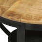 vidaXL Mesa de centro hierro y madera maciza de mango Ø68x43 cm vidaXL Mesa de centro hierro y madera maciza de mango Ø68x43 cm