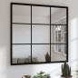 vidaXL Espejo de pared metal negro 60x60 cm vidaXL Espejo de pared metal negro 60x60 cm