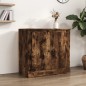 vidaXL Aparador de madera contrachapada roble ahumado 70x35,5x67,5 cm