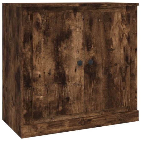vidaXL Aparador de madera contrachapada roble ahumado 70x35,5x67,5 cm