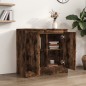 vidaXL Aparador de madera contrachapada roble ahumado 70x35,5x67,5 cm