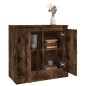vidaXL Aparador de madera contrachapada roble ahumado 70x35,5x67,5 cm