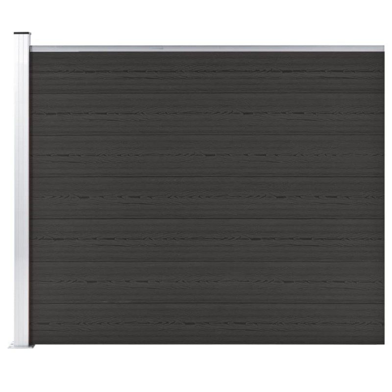 vidaXL Panel de valla WPC negro 175x146 cm vidaXL Panel de valla WPC negro 175x146 cm