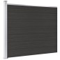 vidaXL Panel de valla WPC negro 175x146 cm vidaXL Panel de valla WPC negro 175x146 cm