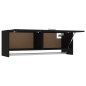 vidaXL Armario de madera contrachapada negro 100x32,5x35 cm vidaXL Armario de madera contrachapada negro 100x32,5x35 cm