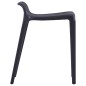 vidaXL Taburetes apilables 4 unidades plástico negro vidaXL Taburetes apilables 4 unidades plástico negro