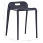 vidaXL Taburetes apilables 4 unidades plástico negro vidaXL Taburetes apilables 4 unidades plástico negro