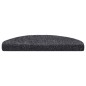 vidaXL Alfombrilla escaleras 15ud tela punzonada 65x21x4cm gris oscuro