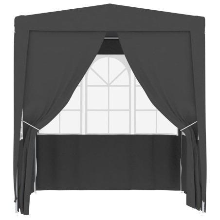 vidaXL Carpa profesional fiestas con paredes gris 90 g/m² 2,5x2,5 m