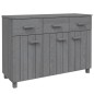 vidaXL Aparador HAMAR madera maciza pino gris oscuro 113x40x80 cm vidaXL Aparador HAMAR madera maciza pino gris oscuro 113x40x80 cm