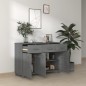 vidaXL Aparador HAMAR madera maciza pino gris oscuro 113x40x80 cm vidaXL Aparador HAMAR madera maciza pino gris oscuro 113x40x80 cm