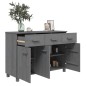 vidaXL Aparador HAMAR madera maciza pino gris oscuro 113x40x80 cm vidaXL Aparador HAMAR madera maciza pino gris oscuro 113x40x80 cm