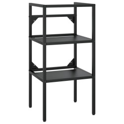 vidaXL Estructura de lavabo de hierro negro 40x38x83 cm