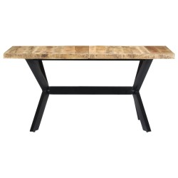vidaXL Mesa de comedor madera maciza de mango en bruto 140x70x75 cm
