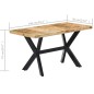 vidaXL Mesa de comedor madera maciza de mango en bruto 140x70x75 cm vidaXL Mesa de comedor madera maciza de mango en bruto 140x70x75 cm