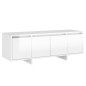 vidaXL Mueble de TV madera contrachapada blanco brillo 120x30x40,5 cm vidaXL Mueble de TV madera contrachapada blanco brillo 120x30x40,5 cm