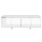 vidaXL Mueble de TV madera contrachapada blanco brillo 120x30x40,5 cm vidaXL Mueble de TV madera contrachapada blanco brillo 120x30x40,5 cm