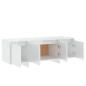 vidaXL Mueble de TV madera contrachapada blanco brillo 120x30x40,5 cm vidaXL Mueble de TV madera contrachapada blanco brillo 120x30x40,5 cm