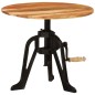 vidaXL Mesa auxiliar madera de acacia y hierro fundido 60x(42-62) cm vidaXL Mesa auxiliar madera de acacia y hierro fundido 60x(42-62) cm