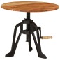 vidaXL Mesa auxiliar madera de acacia y hierro fundido 60x(42-62) cm vidaXL Mesa auxiliar madera de acacia y hierro fundido 60x(42-62) cm