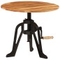 vidaXL Mesa auxiliar madera de acacia y hierro fundido 60x(42-62) cm vidaXL Mesa auxiliar madera de acacia y hierro fundido 60x(42-62) cm