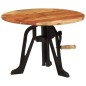 vidaXL Mesa auxiliar madera de acacia y hierro fundido 60x(42-62) cm vidaXL Mesa auxiliar madera de acacia y hierro fundido 60x(42-62) cm
