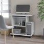 vidaXL Mesa de ordenador madera contrachapada blanco 80x50x75 cm vidaXL Mesa de ordenador madera contrachapada blanco 80x50x75 cm