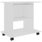 vidaXL Mesa de ordenador madera contrachapada blanco 80x50x75 cm vidaXL Mesa de ordenador madera contrachapada blanco 80x50x75 cm