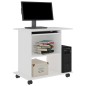 vidaXL Mesa de ordenador madera contrachapada blanco 80x50x75 cm vidaXL Mesa de ordenador madera contrachapada blanco 80x50x75 cm