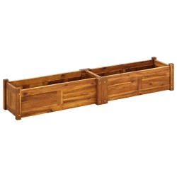vidaXL Arriate de jardín de madera de acacia 150x30x25 cm