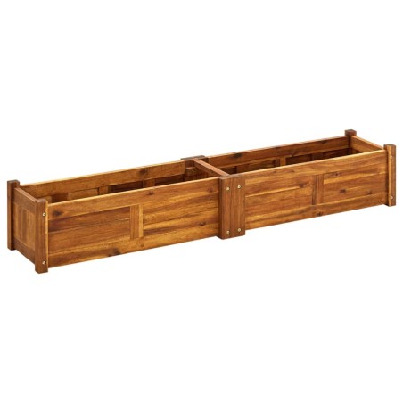 vidaXL Arriate de jardín de madera de acacia 150x30x25 cm