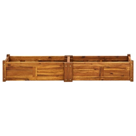 vidaXL Arriate de jardín de madera de acacia 150x30x25 cm