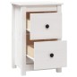 vidaXL Mesitas de noche 2 uds madera maciza pino blanco 40x35x61,5 cm vidaXL Mesitas de noche 2 uds madera maciza pino blanco 40x35x61,5 cm