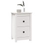 vidaXL Mesitas de noche 2 uds madera maciza pino blanco 40x35x61,5 cm vidaXL Mesitas de noche 2 uds madera maciza pino blanco 40x35x61,5 cm