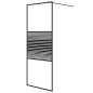 vidaXL Mampara de ducha vidrio ESG transparente negro 80x195 cm vidaXL Mampara de ducha vidrio ESG transparente negro 80x195 cm