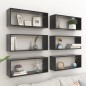 vidaXL Estante cubo de pared 6 uds contrachapado negro 60x15x23 cm vidaXL Estante cubo de pared 6 uds contrachapado negro 60x15x23 cm