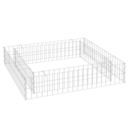 vidaXL Arriate de gaviones de acero galvanizado 100x100x20 cm