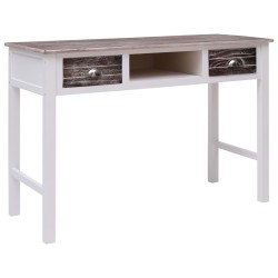 vidaXL Escritorio de madera marrón 110x45x76 cm