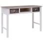vidaXL Escritorio de madera marrón 110x45x76 cm vidaXL Escritorio de madera marrón 110x45x76 cm