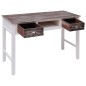 vidaXL Escritorio de madera marrón 110x45x76 cm vidaXL Escritorio de madera marrón 110x45x76 cm
