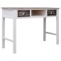 vidaXL Escritorio de madera marrón 110x45x76 cm vidaXL Escritorio de madera marrón 110x45x76 cm